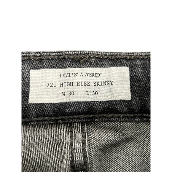 Levi’s Altered Womens Jeans 721 High Rise Skinny 30x30 - Picture 5 of 8
